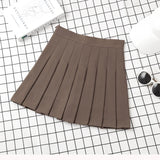 Brown Skirt Ladies 2022 Summer Clothes Women's High Waist Harajuku Korean Style Black Mini Pleated Skirt For School Girl Uniform 12
