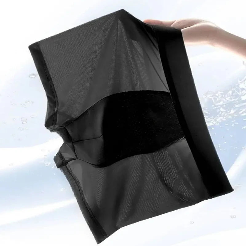 4 PCS Men's Boxers Shorts Underwear Antibacterial Cool Breathable Ice Silk SmoothVentilate Fashion 4 Colors Mixing XL 3XL 4XL 6