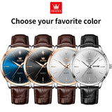 Fashion Business Brand Original Men Watches Leather Strap Trend Week Calendar Quartz Watch Luminous Waterproof 43mm 6