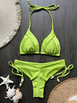Chic Triangle Bikini Set | Women’s Brazilian Style Halter Swimwear