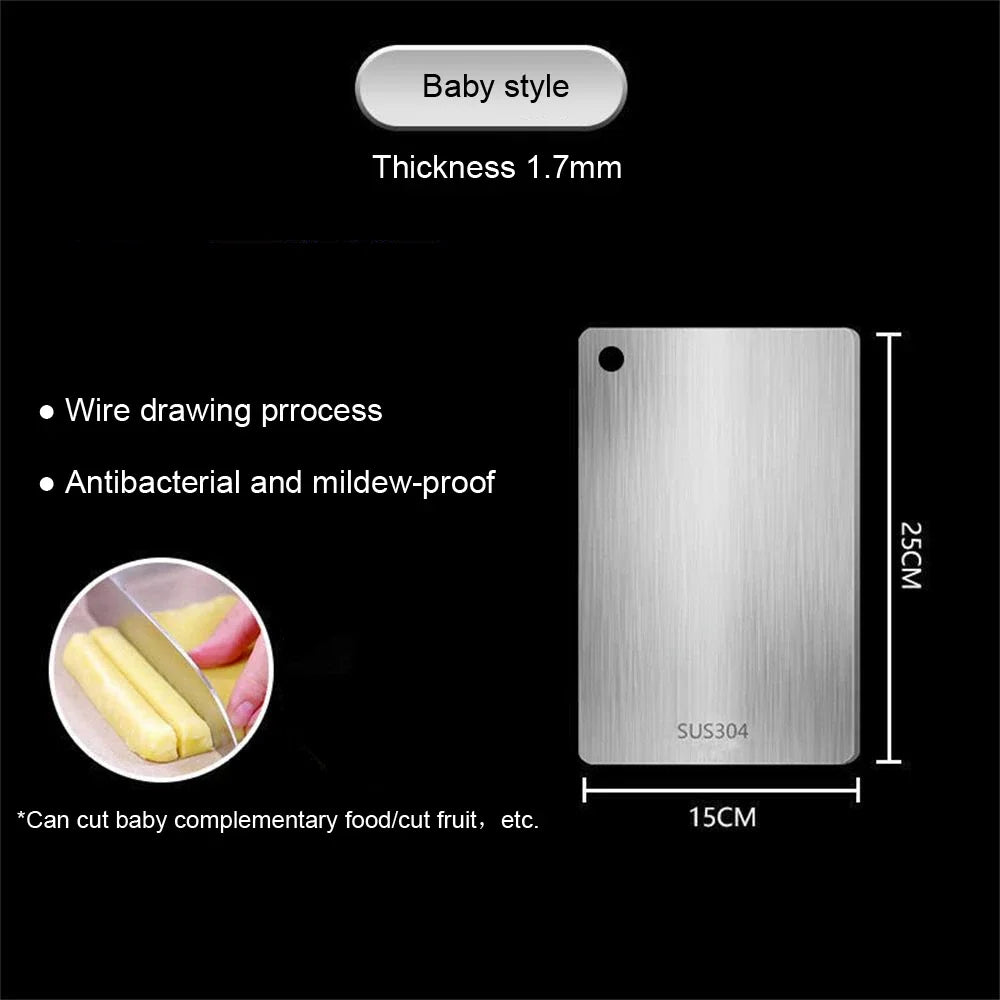 Premium 316 Stainless Steel Dual-Sided Chopping Board
