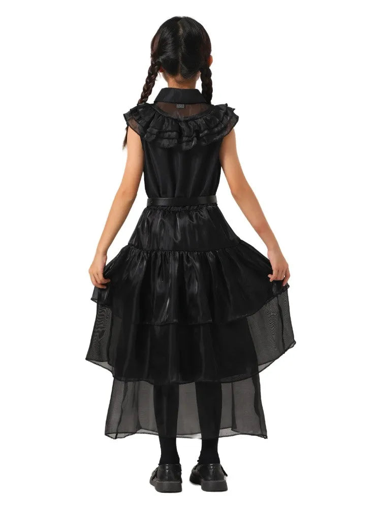 Disney Wendsday Cosplay For Girl Costume 2023 New Vestidos For Kids Carnival Easter Halloween Party Costumes for 3-10 Years Hot 2