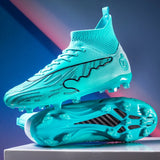 Mens Soccer Cleats Outdoor Lightweight High-Top Training Boots, Professional Athletic Long Spikes and TF Ground Football Shoes 2