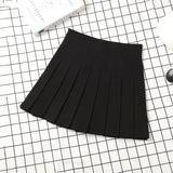 Brown Skirt Ladies 2022 Summer Clothes Women's High Waist Harajuku Korean Style Black Mini Pleated Skirt For School Girl Uniform 7