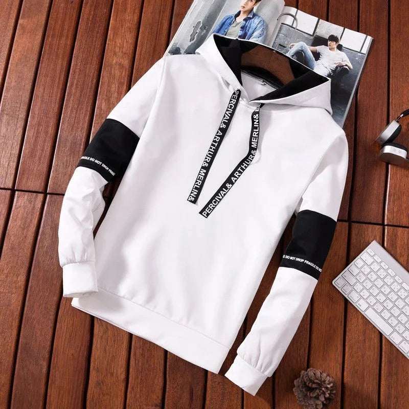 Men's Hoodies Long Sleeve Casual Printing With Letter Sweatshirts New Spring Hip Hop Pullover Sports Top Male Hooded Sweatshirts 4