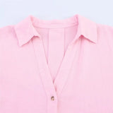 HipSeam Wide Sleeved Shirt Women Spring Asymmetric Hem Button Women's Shirts Simple Lady Johnny Collar Linen Shirts & Blouses 4