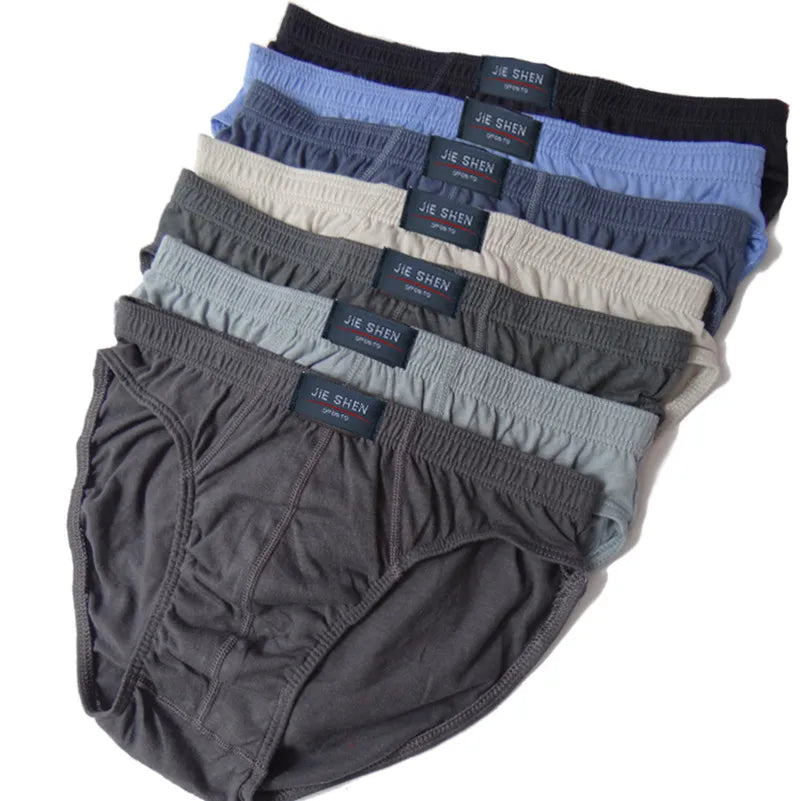 100% Cotton Briefs Mens Comfortable Underpants Man Underwear M/L/XL/2XL/3XL/4XL/5XL 5pcs/