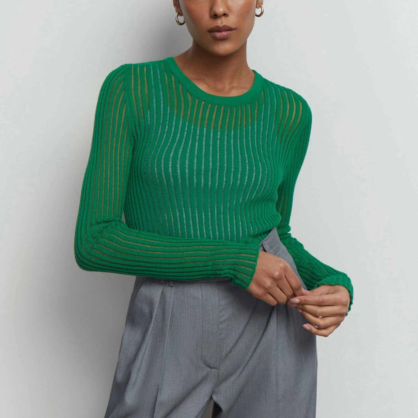 Kozoca-Fashion-White-Elegant-Striped-See-Through-Women-Tops-Outfits-Long-Sleeve-T-Shirts-Tees-Skinny