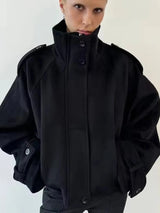 Women’s Vintage Loose Woolen Overcoat