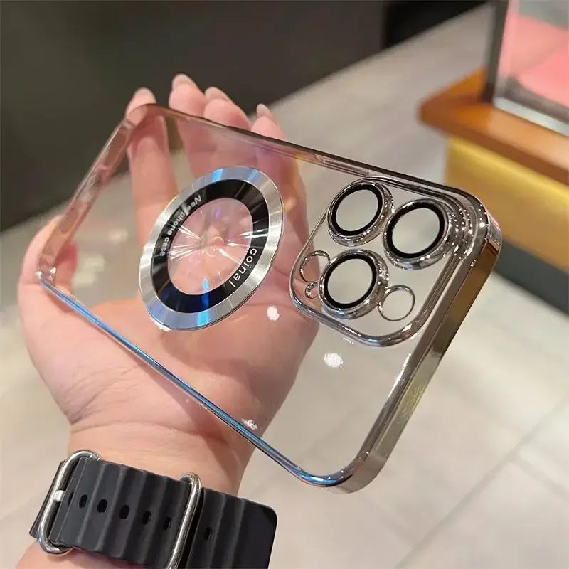 Luxury Plating Clear MagSafe Case