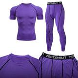 2pcs Men Compression Sportswear Suit GYM Tight Sports Yoga Sets 6