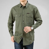 Men's 100% Cotton Multi-Pocket Cargo Shirt