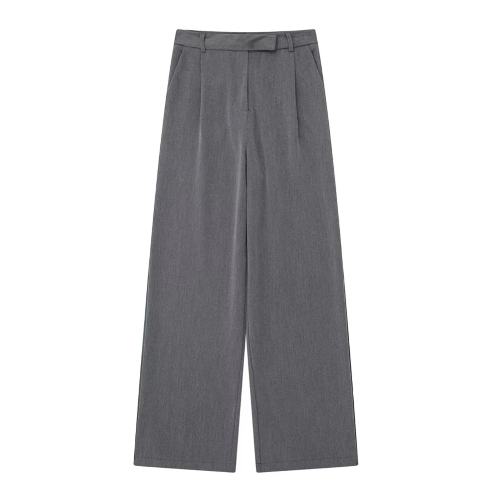 Vintage High-Waist Wide-Leg Trousers