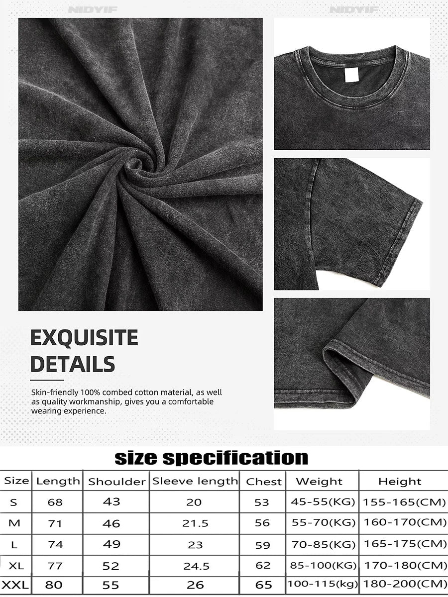 100% Cotton Oversized T Shirt For Men Women HipHop Washed T Shirts cactus jack Short Sleeve Gift Tops look mom i can fly K39 6