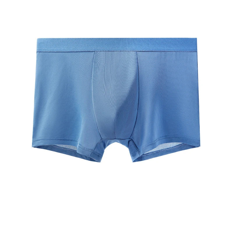 4 PCS Men's Boxers Shorts Underwear Antibacterial Cool Breathable Ice Silk SmoothVentilate Fashion 4 Colors Mixing XL 3XL 4XL 4