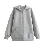 Women’s Oversized Hooded Space Cotton Cardigan