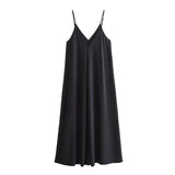 MUJER Black Slip Long Dresses for Women Red Draped Summer Dress Woman 2025 Sexy Backless Maxi Dress Women Summer Beach Dresses 4