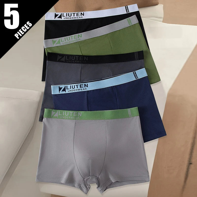 Men's Premium Gold Print Boxer Briefs (5 or 10 Pack)