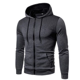 Men's Zip Up Hoodie Pocket Polka Pot Print Hooded Sweatshirt Sport Outdoor Casual Slim Fit Men Spring AutumnZipper Hoodie 3