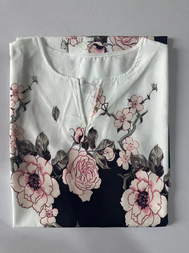 2025 European and American Cross Border Women's New Dress V-neck Sleeveless Sexy Printed Large Hem Foreign Trade Dress 3