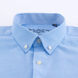 Men's Cotton Blend Solid Shirt, Formal Business Lapel, Long Sleeve 2