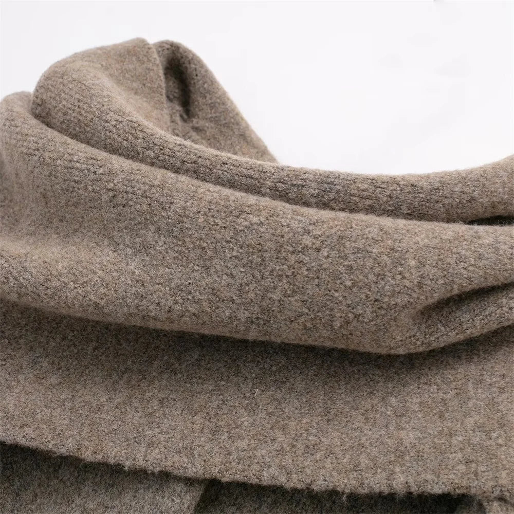 Winter New Product Women's Fashion and Casual 100 Pairs Scarf Short Knitted Coat Coat 6