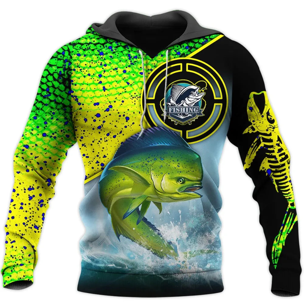 Animal Fisher Marlin Sweatshirts Man Tracksuit Fishing Camo Hoodies For Men Fashion Streetwear Harajuku Y2k 3D Print Pullovers 2