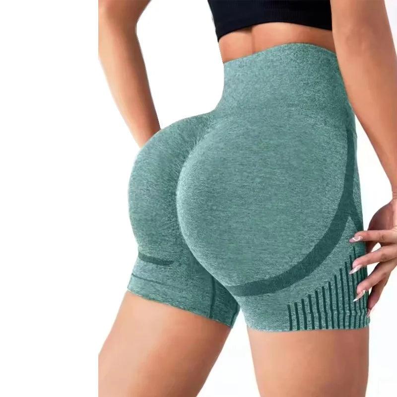 Women Yoga Shorts High Waist Workout Shorts Fitness Yoga Lift Butt Fitness Ladies Yoga Gym Running Short Pants Sportswear 5