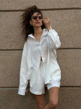 Chic Cotton Linen Two-Piece Set