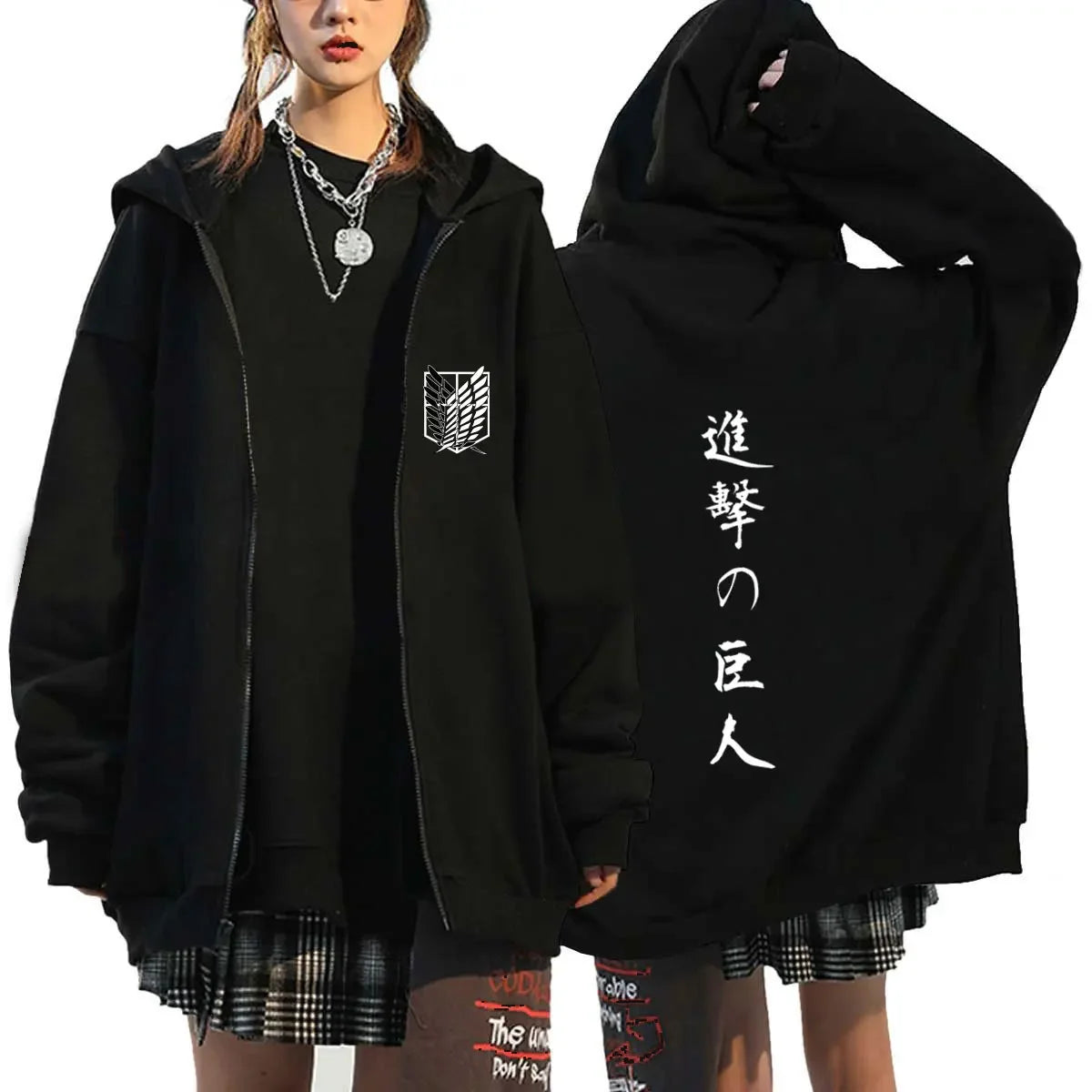 Women’s Anime Zip-Up Sports Hoodie