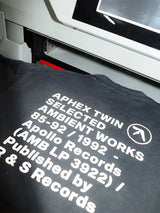 Men T-Shirt Aphex Twin Washed Black Print Cotton Graphic Oversized Korean Fashion Short Sleeve Tops Tees Y2k Streetwear Clothing 6