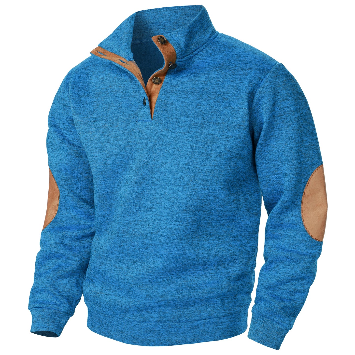 Autumn and winter men's stand collar long sleeve casual knitted sweater top