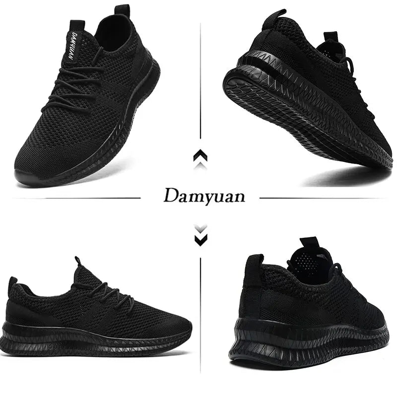 Men Running Shoes Lace up Men Sport Shoes Lightweight Comfortable Breathable Walking Sneakers 3