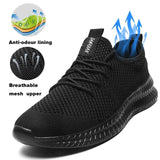 Men Running Shoes Lace up Men Sport Shoes Lightweight Comfortable Breathable Walking Sneakers 2