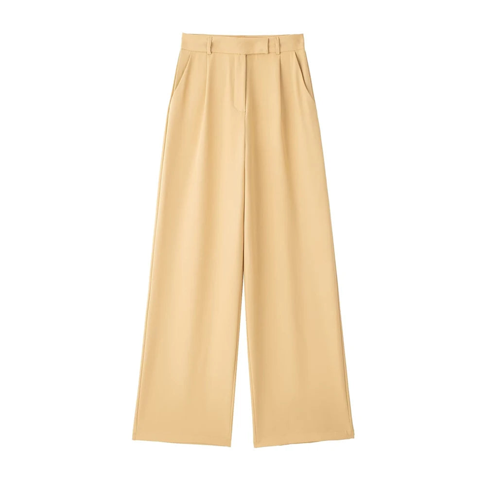 Vintage High-Waist Wide-Leg Trousers