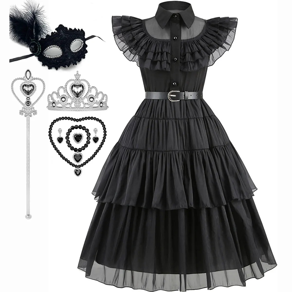 Disney-Inspired Wednesday Addams Cosplay