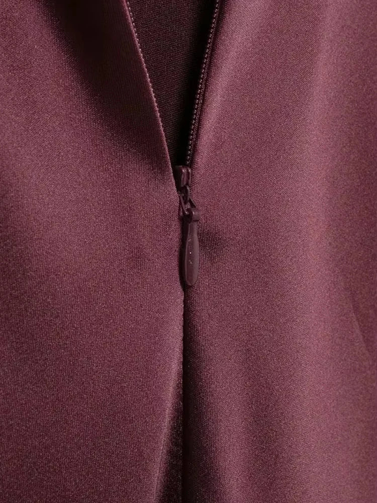 Women's Long Satin Halter Dress, Backless, Bow Tied, Back Zipper, Female Dresses, Sexy Fashion 6