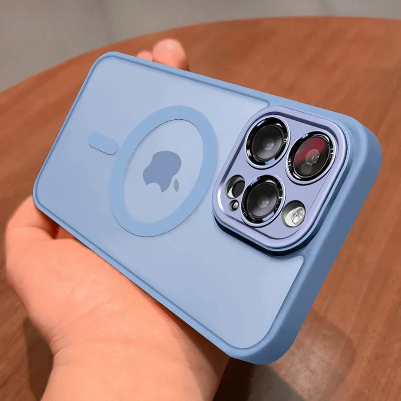 Magnetic Matte Translucent Case with Lens Protection