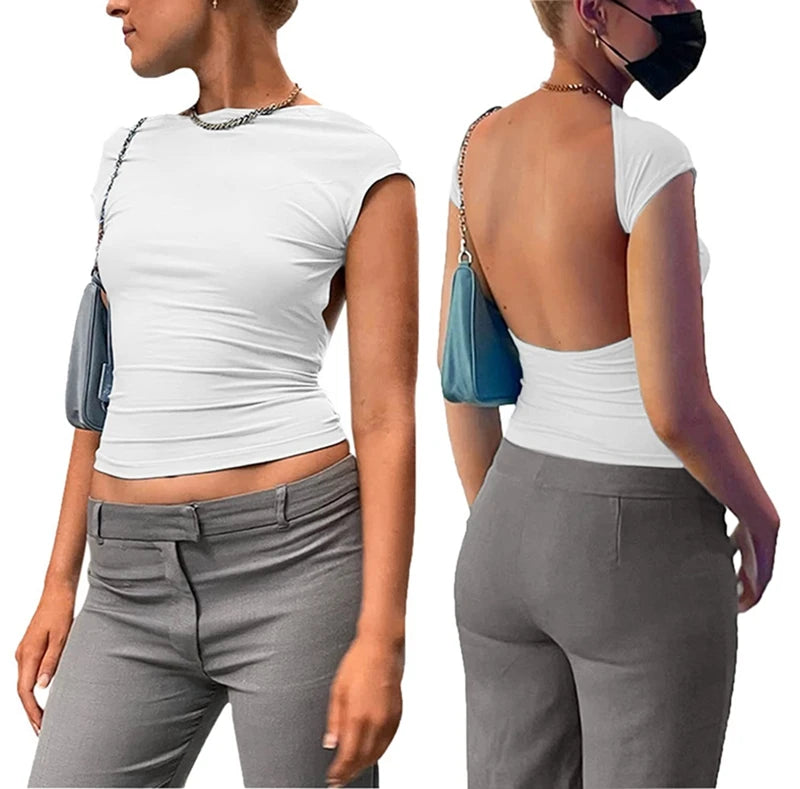 Y2K-Sexy-Backless-Crop-Top-Women-Casual-2023-Summer-Short-Sleeve-O-Neck-T-Shirts-Streetwear