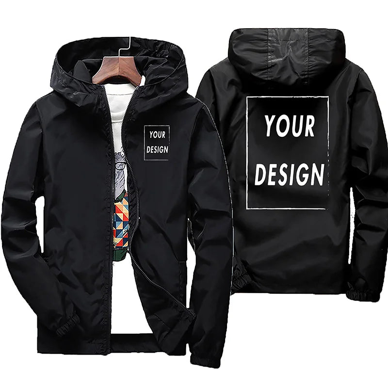 Men’s Custom Logo Waterproof Windbreaker