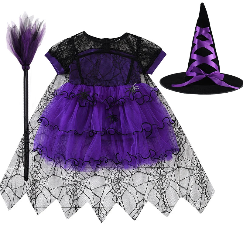 Toddler Girls' Enchanting Princess Spider Mesh Dress