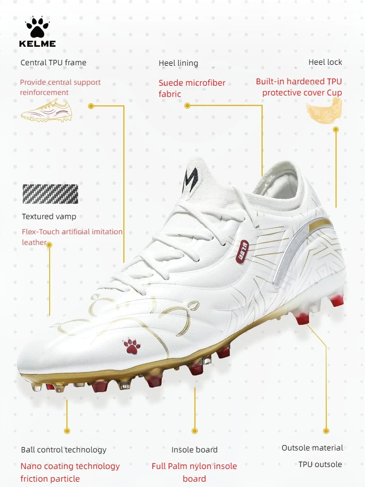 Kelme Football Shoes Men's Mg Soccer Shoes Professional Competition Artificial Grass Training Adult Sports Shoes 2
