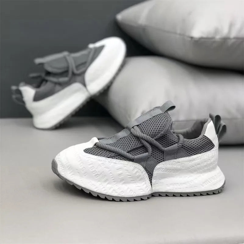 Chunky Sneakers Men Designer Bling Punk Board Shoes Fashion Casual Leather Mesh Breathable Increased Internal Platform Gym Shoes