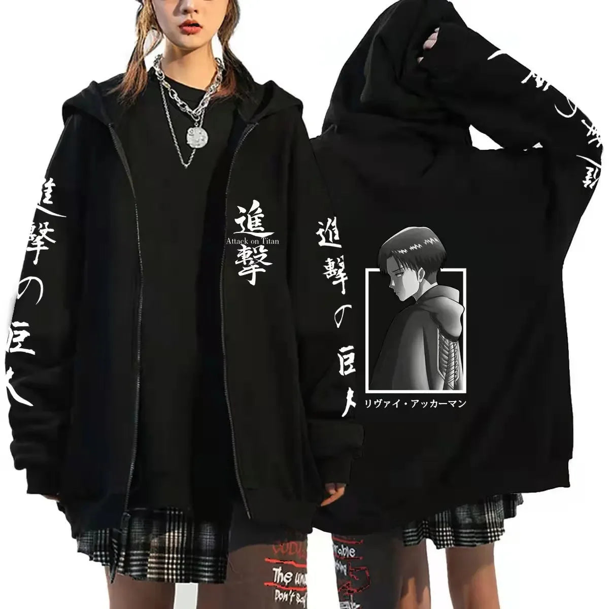 Women’s Anime Zip-Up Sports Hoodie