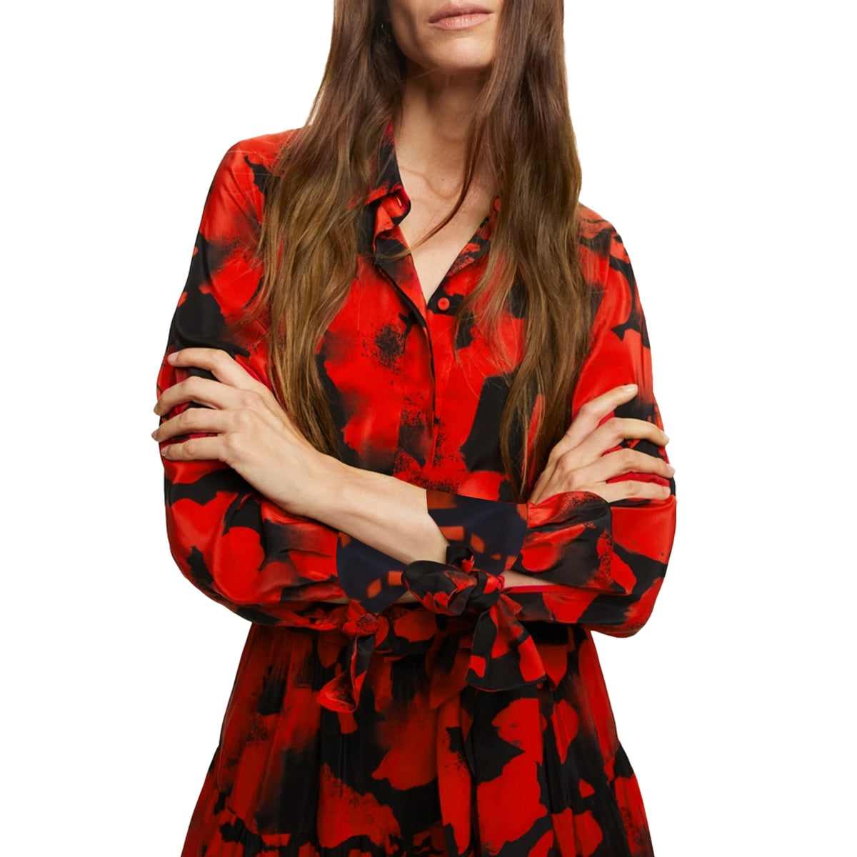 CHCH Elegant Women Blouse Tops Fashion Long Sleeve Shirts Blusas Vintage Stylish OL Work Shirt Female Red Blouses 3