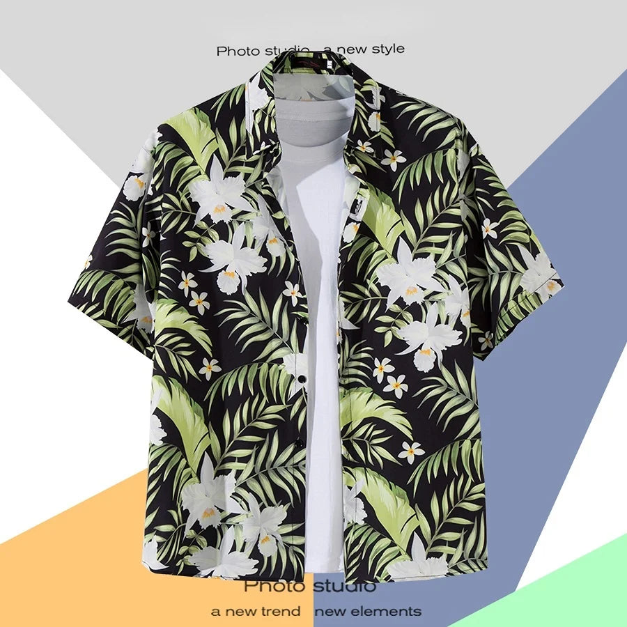 Men-Street-Fashion-Summer-Daily-Shirt-Hawaiian-Cartoon-Print-Casual-Loose-Shirts-Short-Sleeve-Beach-Loose