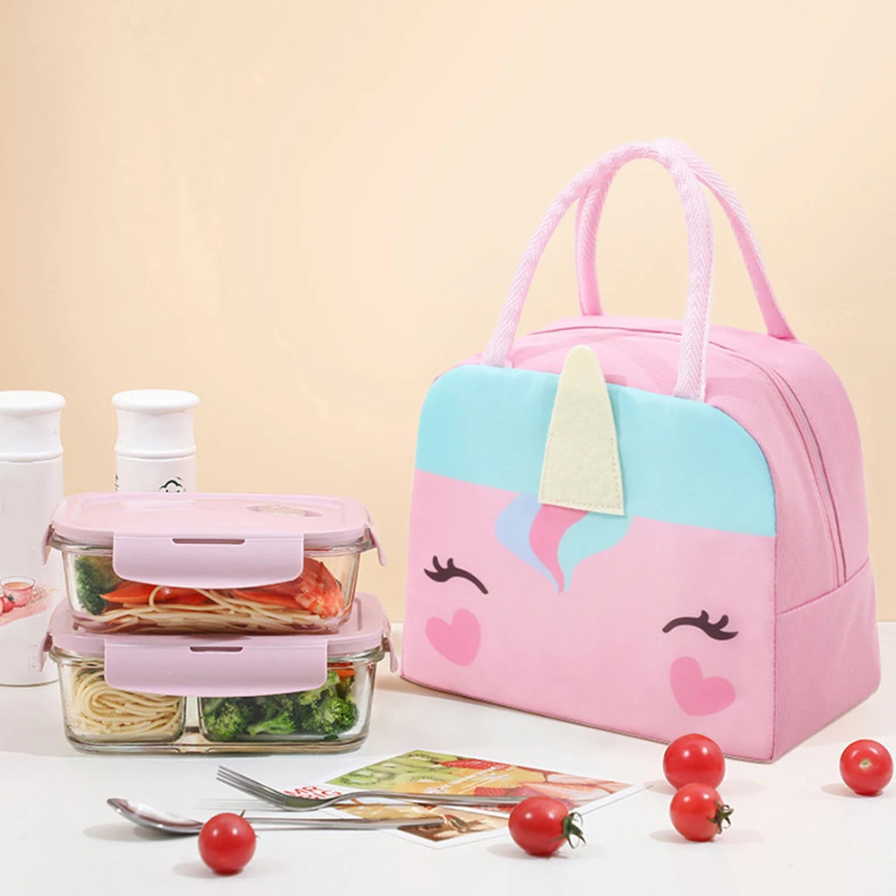 3D Three-Dimensional Bento Bag Cute Cartoon Bento Bag Lunch Bag Handbag Storage Insulation Bag Canvas Lunch Box Bag Ice Pack 2