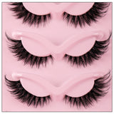5 Pairs Cat Eye Lashes Faux Mink Eyelashes Natural long Manga Lashes Winged End Eye Elongated Eyelashes Fake Lashes Makeup 3