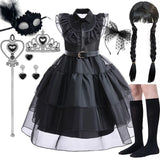 Disney-Inspired Wednesday Addams Cosplay