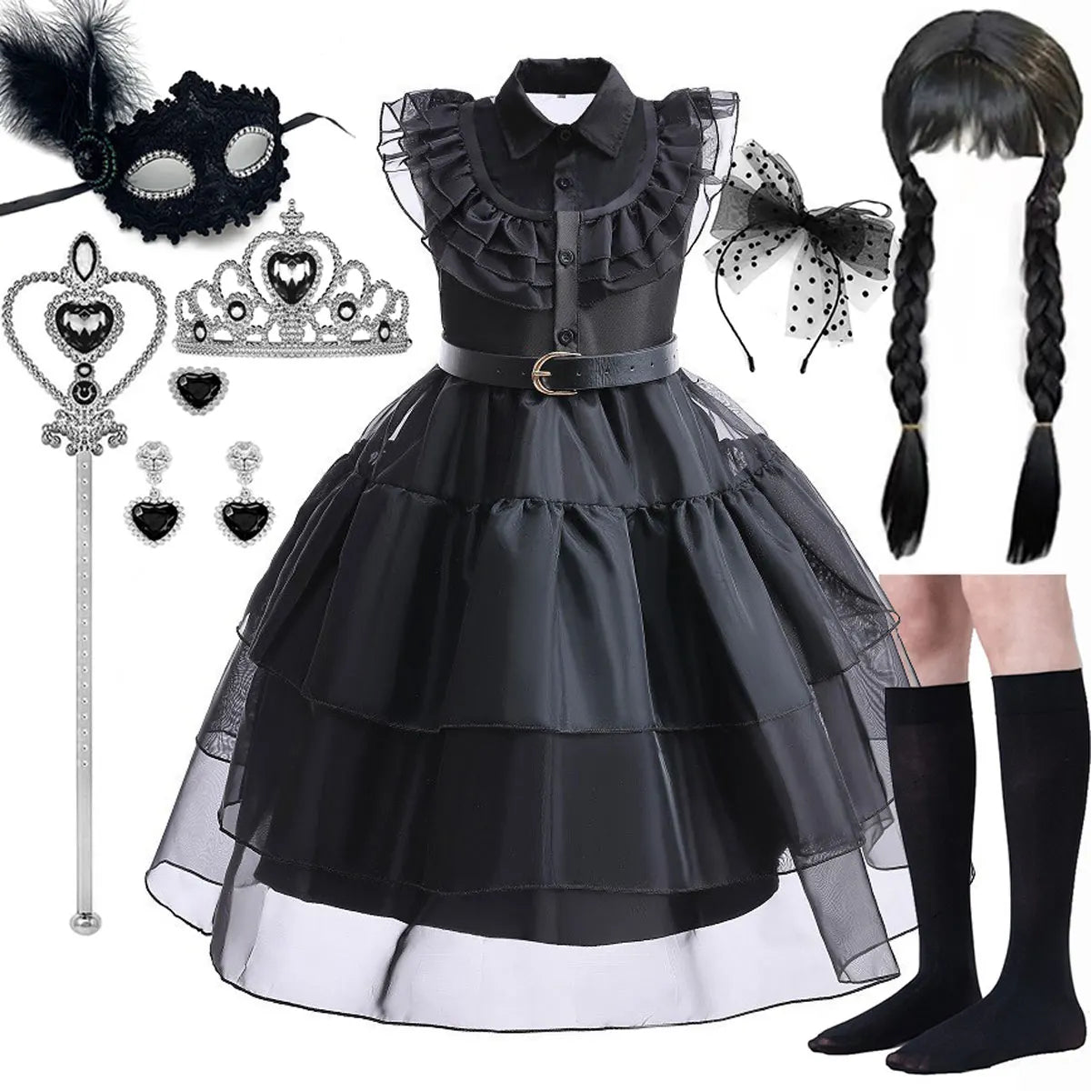 Disney-Inspired Wednesday Addams Cosplay